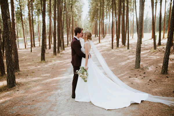 Simple WHITE Wedding Veil | Single Tier OR 2 Tier| Soft Tulle Bridal Veil | Ready To Ship (Copy) (Copy)