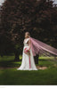 Simple ROSE PINK Wedding Veil | Single Tier OR 2 Tier| Soft Tulle Bridal Veil | Ready To Ship